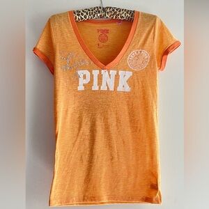 Victoria Secret Vintage 2000 Embellished V neck Fitted Tshirt